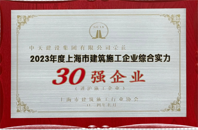 豪门国际建设集团连续八年蝉联“上海市进沪施工30强企业第一名”